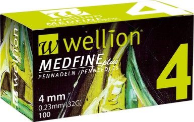 Wellion MEDFINE plus 4 mm 32G - Pennadeln / 100 Stück Medrust