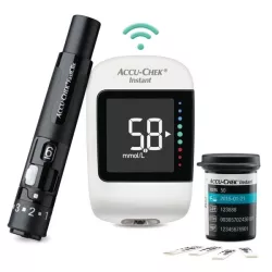 Accu-Chek Instant Blutzuckermessgerät mit Bluetooth und intuitiver Farbskala Roche