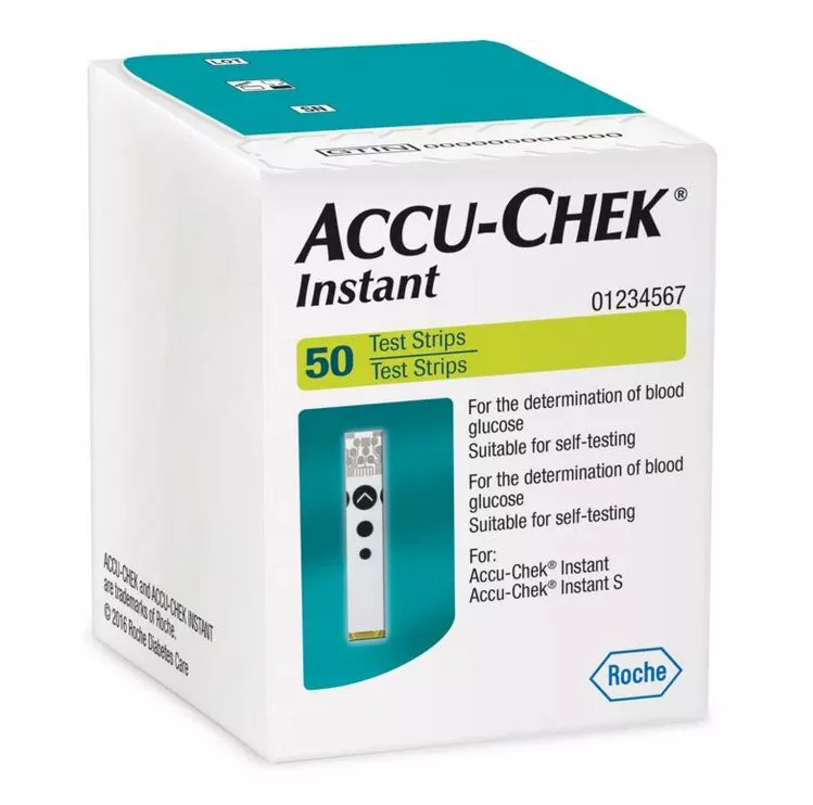 Accu-Chek Instant Teststreifen zur Blutzuckermessung, 50 Stück Roche