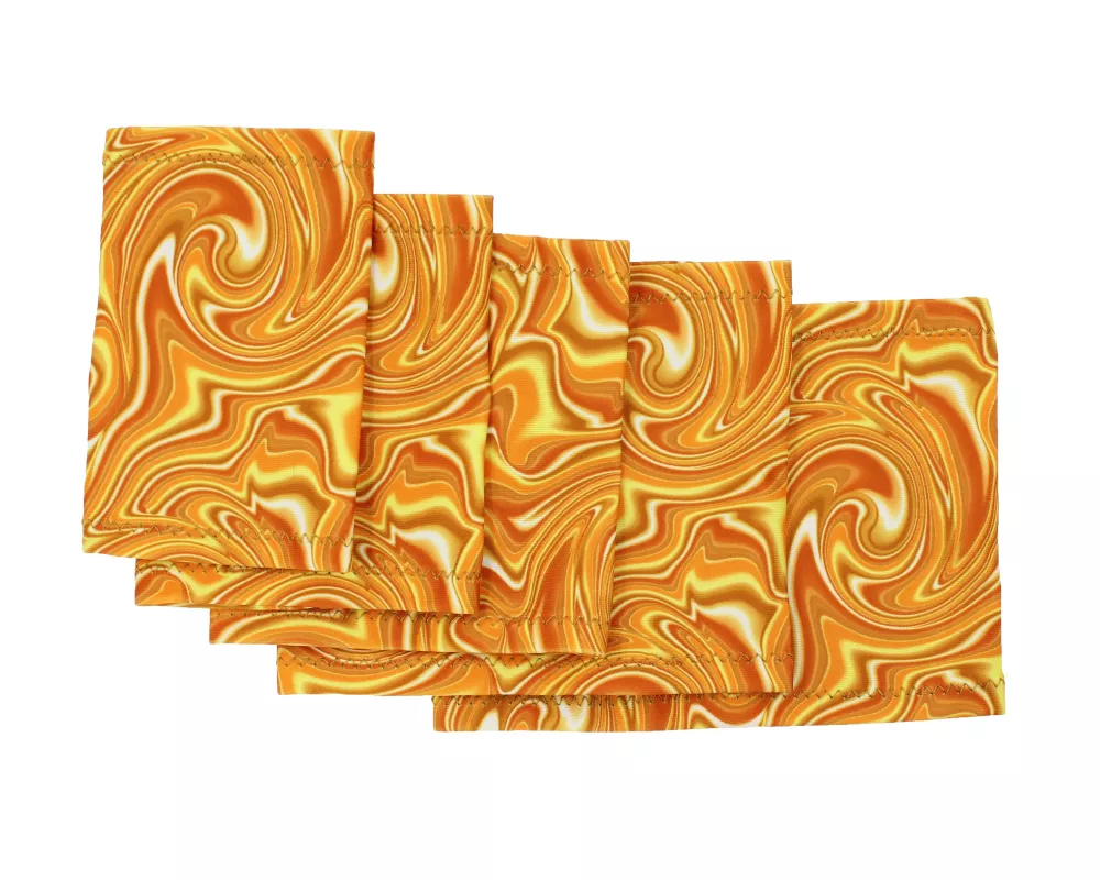 Elastisches Armband – Neonorange Ölflecken