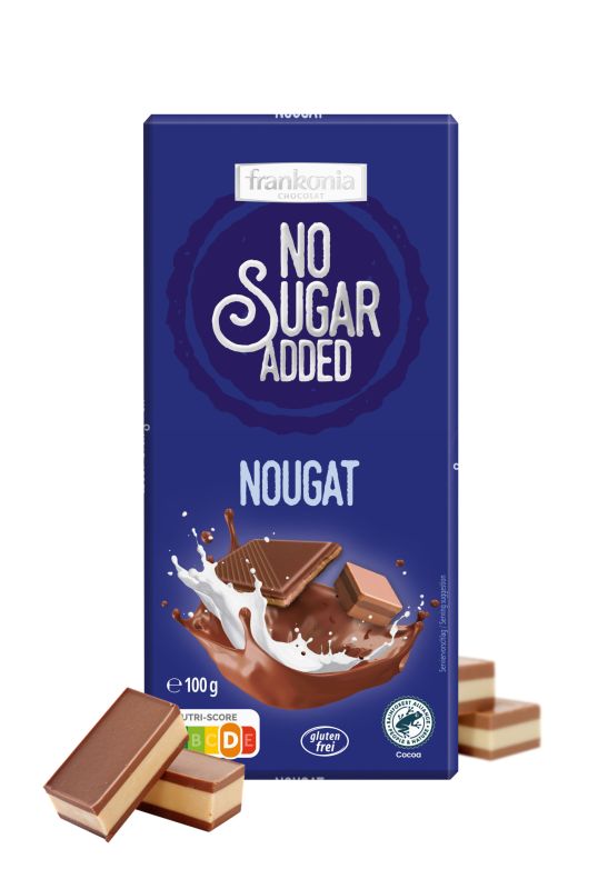 Frankonia Schokolade ohne Zuckerzusatz Nougat 100g