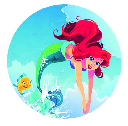 Aufkleber für FreeStyle Libre The Little Mermaid
