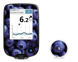 Aufkleber für Freestyle Libre reader + sensor - Blueberry
