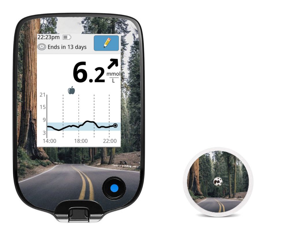 Aufkleber für Freestyle Libre reader + sensor - Road