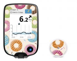 Aufkleber für Freestyle Libre reader + sensor - Donut