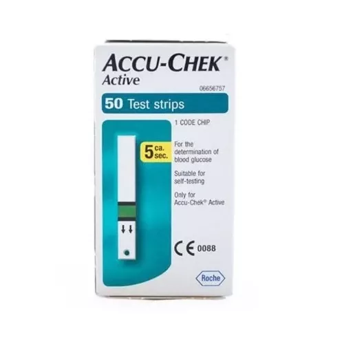 Accu-Chek Active Teststreifen zur Blutzuckermessung, 50 Stück ROCHE