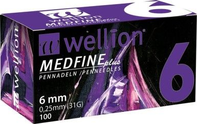 Wellion MEDFINE plus 6 mm 31G - Pennadeln / 100 Stück Medrust